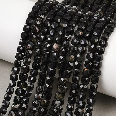 Natural Black Tourmaline Beads Strands G-P612-B01-01-1
