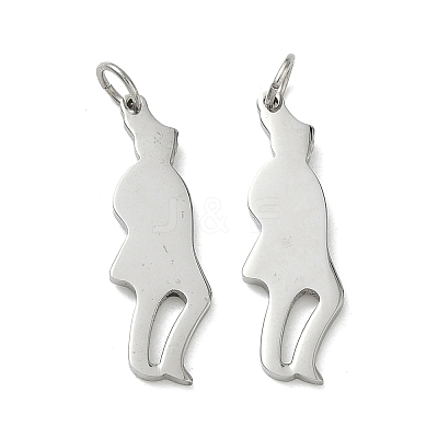 304 Stainless Steel Pendants STAS-P423-03P-1