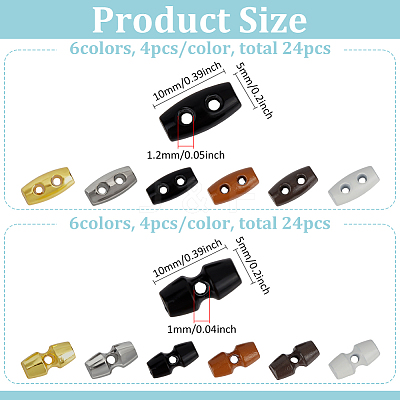 12 Styles Alloy Horn Buttons FIND-FG0003-60B-1