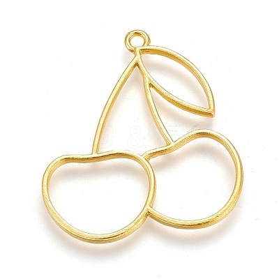 Zinc Alloy Open Back Bezel Pendants PALLOY-WH0038-08G-1