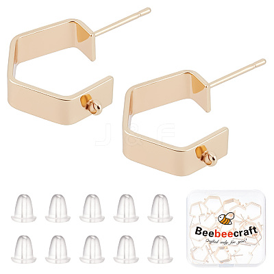 20Pcs Brass Stud Earring Findings KK-BBC0004-33-1