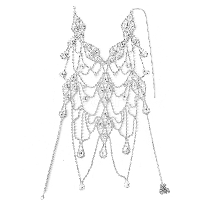 Alloy Crystal Rhinestone Teardrop Multi Layer Body Chains for Night Club FS-WGD641A-02-1