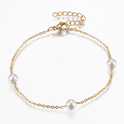 304 Stainless Steel Bracelets BJEW-G580-01G-1