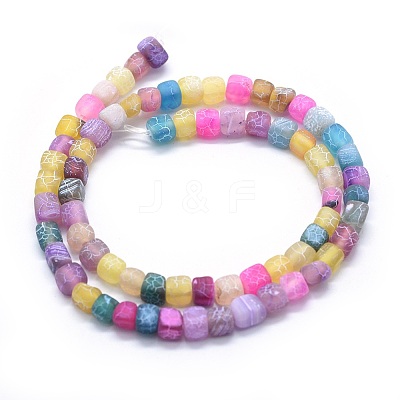 Dyed Natural Weathered Agate Beads Strands G-F583-11F-1