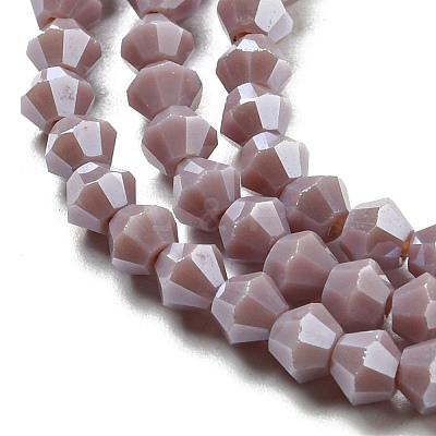 Opaque Solid Color Electroplate Glass Beads Strands GLAA-F029-P4mm-C13-1