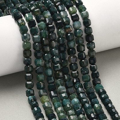Natural Moss Agate Beads Strands G-F797-A21-01-1