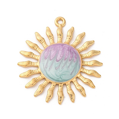 304 Stainless Steel Enamel Pendants STAS-D362-04G-02B-1