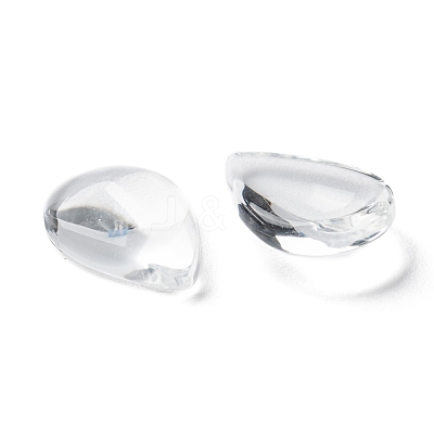Transparent Teardrop Glass Cabochons GGLA-R024-14x10-1