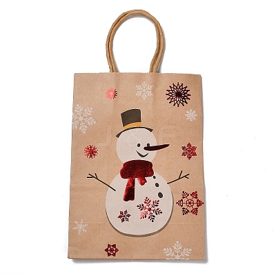 Christmas Theme Hot Stamping Rectangle Paper Bags X1-CARB-F011-02E-1
