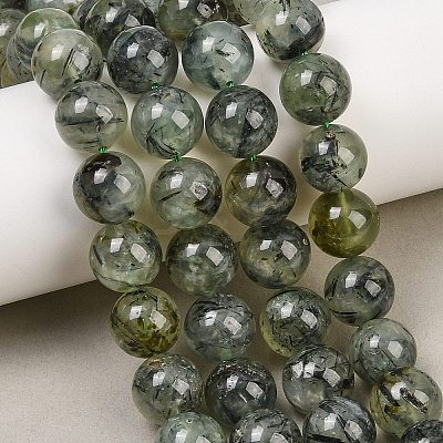 Natural Prehnite Beads Strands G-P322-48-12mm-1