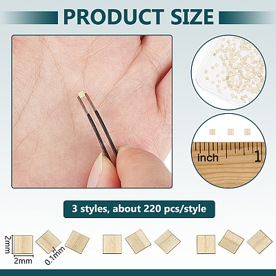 3 Bags 3 Styles High Medium Low Temperature Square Sterling Silver & Brass & Zinc Chip Solder DIY-BC0017-55-1