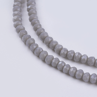 Electroplate Glass Beads Strands GLAA-F076-FR06-1