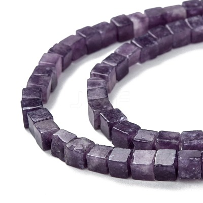 Natural Lepidolite/Purple Mica Stone Beads Strands G-F631-K14-1