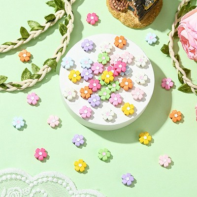 45Pcs 9 Color Baking Paint Alloy Handmade Beads FIND-CJ0002-74-1