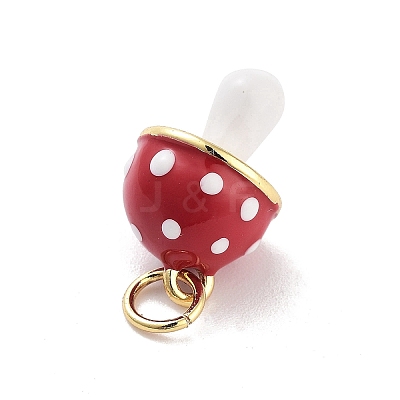 Real 18K Gold Plated Rack Plating Brass Enamel Charms KK-M293-24G-02-1