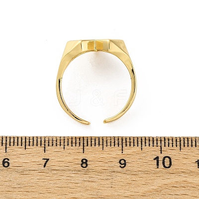 Brass Micro Pave Cubic Zirconia Adjustable Cuff Rings for Women RJEW-U053-09G-1