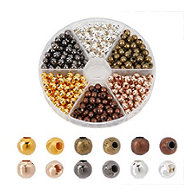 420Pcs 6 Colors Iron Spacer Beads IFIN-PH0002-23-1