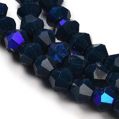 Opaque Solid Color Imitation Jade Glass Beads Strands GLAA-F029-P4mm-D09-1