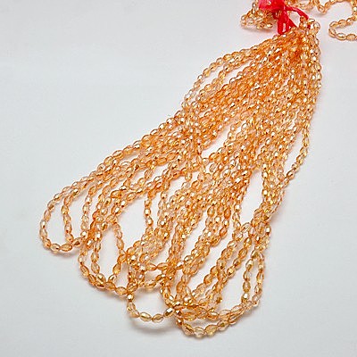 Electroplate Glass Beads Strands EGLA-J013-4X6mm-FM3-1