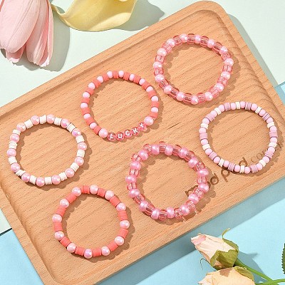 Pink Color Theme DIY Jewelry Kits DIY-YW0012-89-1