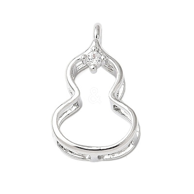 Brass Micro Pave Cubic Zirconia Pendants KK-D357-13P-1