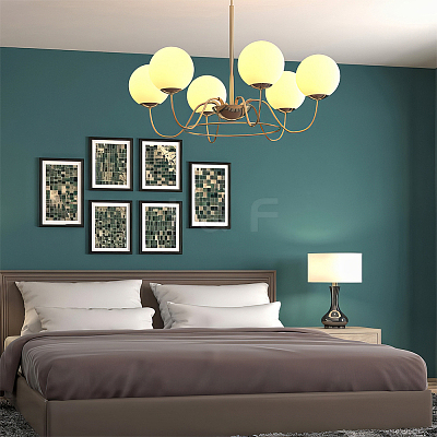 Frosted Glass Globe Lamp Shade Replacement AJEW-WH0528-04-1