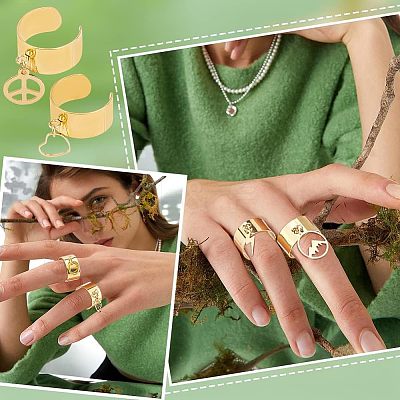 DIY Charm Cuff Ring Making Kit DIY-UN0003-67-1