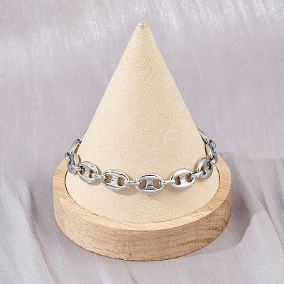 304 Stainless Steel Link Chain Bracelets for Women Men BJEW-Z143-25P-1