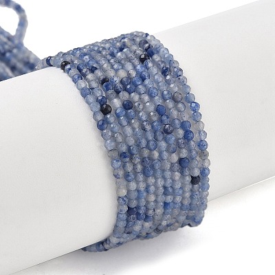 Natural Blue Aventurine Beads Strands G-M449-B01-2mm-1