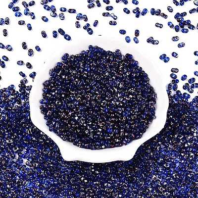 Picasso Spray Painted Glass Seed Beads SEED-T006-04-8-1