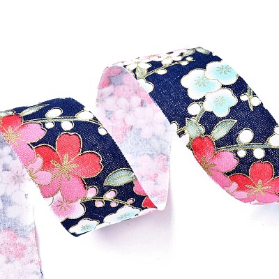 Japanese Kimono Style Floral Cotton Ribbon OCOR-I008-01A-06-1
