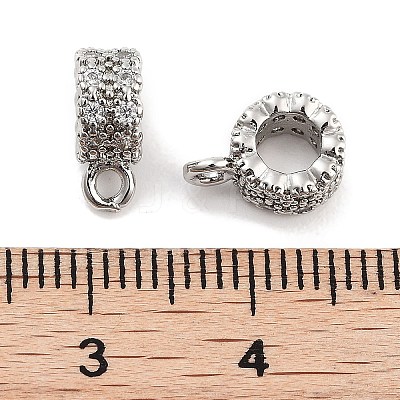 Brass with Cubic Zirconia Pendants KK-P271-07P-1