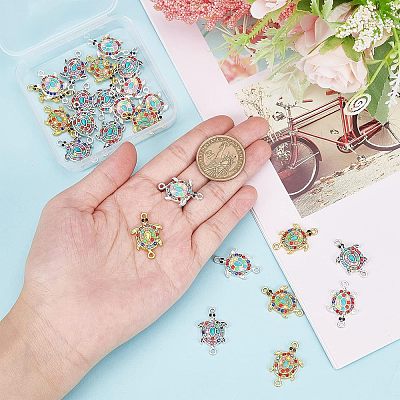 30Pcs 3 Colors Alloy Connector Charms RB-NB0001-22-1