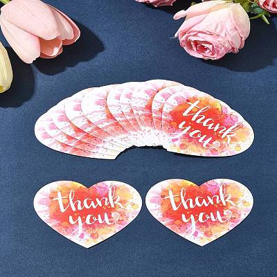 Coated Paper Thank You Greeting Card DIY-FS0007-76D-1