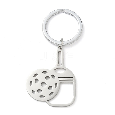 201 Stainless Steel Laser Cut Hollow Paddle Keychains LS-KEYC-H021-02P-1