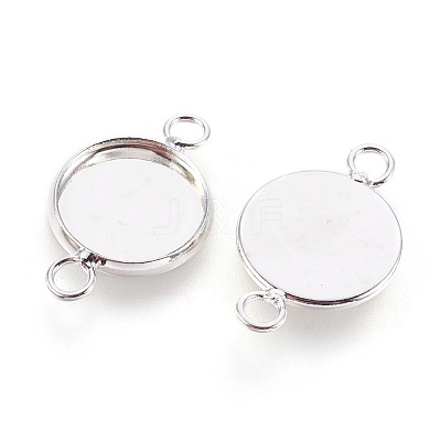 Brass Cabochon Connector Settings X-KK-E058-S-1