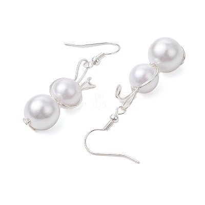 Easter Rabbit Acrylic Dangle Earrings for Women EJEW-JE06217-1