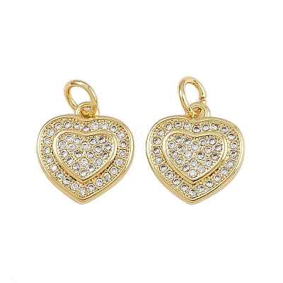 Brass Micro Pave Cubic Zirconia Pendants ZIRC-I367-11G-13-1