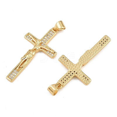 Easter Brass Micro Pave Clear Cubic Zirconia Pendants CU-CBADC6C-09G-01-1