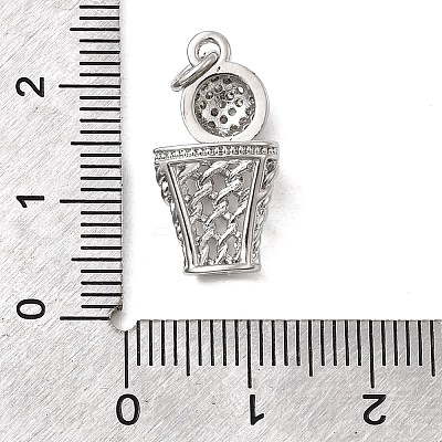 Brass Micro Pave Cubic Zirconia Pendants KK-H092-09B-P-1