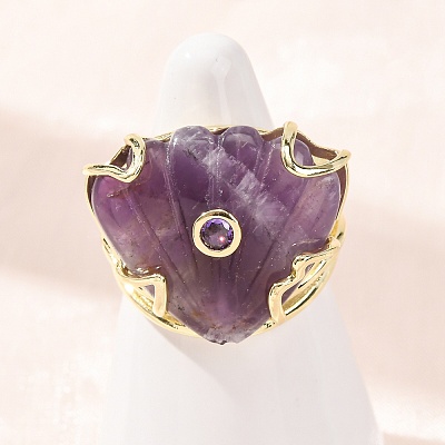 Natural Amethyst Cuff Rings GG-CBA5FCC-04G-09-1