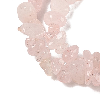 Natural Rose Quartz Chip Bead Strands G-M205-02A-1