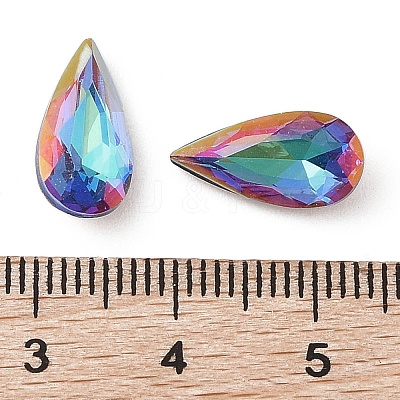 Glass Rhinestone Cabochons RGLA-L029-04C-BBLA-1