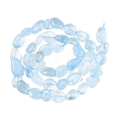 Natural Aquamarine Beads Strands X-G-R445-8x10-36-1