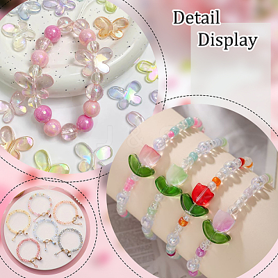 200Pcs Transparent Acrylic Beads MACR-SP0001-18-1