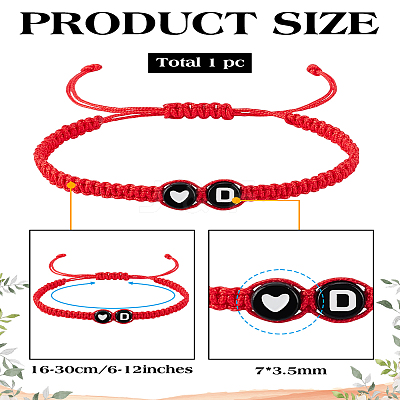 1Pc Adjustable Nylon Cord Braided Bracelets for Women Men BJEW-LP0001-31B-D-1