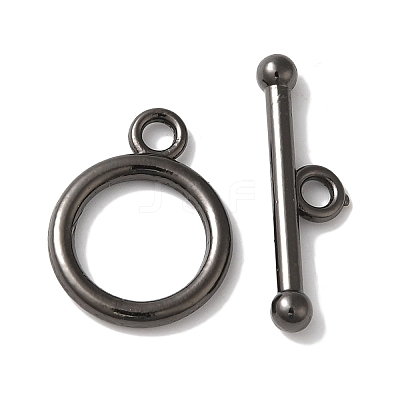 Rack Plating Brass Toggle Clasps KK-A225-06B-1