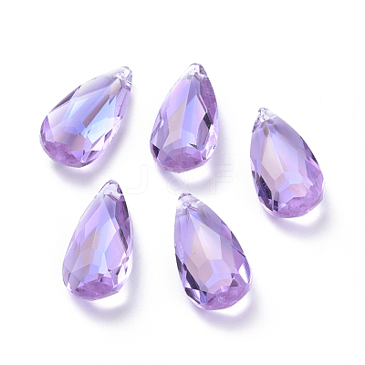 Glass Rhinestone Pendants RGLA-L022-A-371MO-1