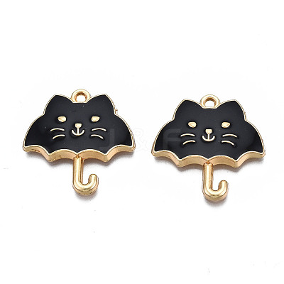 Rack Plating Alloy Enamel Pendants ENAM-T011-191F-1