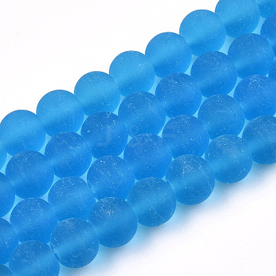 Transparent Glass Beads Strands GLAA-T032-T8mm-MD06-1